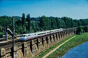 1987-40-048 Porta Westfalica ICE-Prototyp 410 001 führt von Minden aus Probefahrten durch.
