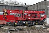 2016-03-05-005 Herne Wanne-Eickel Hbf Wanne-Eickel, einer der beiden inzwischen ausgemusterten Notfall-Kräne.