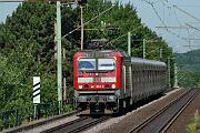2017-06-19-004 Dortmund Oespel 143 853 auf der S1. 3 Jahre später wurde die Lok in Opladen zerlegt.