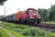 2024-08-21-017 Dortmund Somborn Eigentlich hatte ich gehofft, mehr Güterzüge wegen Sperrung der Glückauf-Bahn in Dortmund-Somborn zu sehen. Nur ein Gz kam aus Richtung Witten. 261 085
