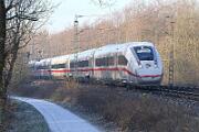 2024-01-18-004 Castrop-Rauxel An diesem kalten sonnigen Tag wird der Fernverkehr über Castrop-Rauxel umgeleitet, die Strecke über Bochum war 