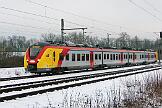 2025-01-10-003 Dortmund Somborn Schnee in Dortmund: HLB RE34 ET 145 nach Siegen.