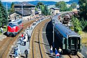 1986-29-019 Marktschorgast Sonderfahrt mit 01 1100 nach Neuenmark-Wirsberg ins Eisenbahn-Museum. V200 002