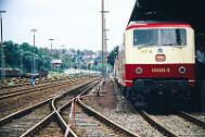 1987-43-036 Menden 75 Jahre Hönnetalbahn. Bahnhofsfest in Menden mit 120 003.