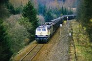 1988-58-026 Brilon Wald 218 128 befördert heute eine 140 mit Umleiter Richtung Ruhrgebiet,