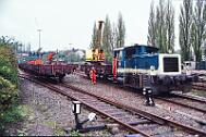 1990-x005150 Hemer In Hemer und Iserlohn wird weiter an der Strecke abgerissen, 332 125 ist wieder dabei.