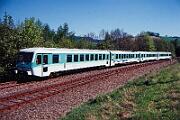 1990-x005165 Eslohe Wenholthausen Sonderfahrt mit 628 330 und 628 349 durchs Sauerland.