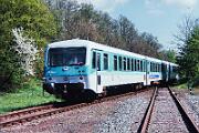1990-x005185 Hallenberg Sonderfahrt mit 628 330 und 628 349 durchs Sauerland.