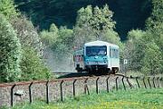 1990-x005187 Hallenberg Sonderfahrt mit 628 330 und 628 349 durchs Sauerland.