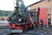 2009-102067 Radebeul 99 564 wird vorbereitet und fährt dann nach Moritzburg.