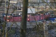 2018-04-07-677 Leverkusen Opladen Beim Bender in Leverkusen: 120 135, 120 156, 143 343, 143 557 und 143 863 warten auf ihr Ende.