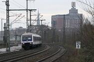 2025-02-11-001 Dortmund Hafen 110 469 mit TRI-Ersatzzug als RE 11