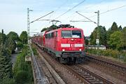 111 131 - 2025-09-24-019 Dortmund Oespel Umgeleiteter TRI RE11-Ersatzzug mit 111 131 nach Hamm.