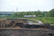 429 014 - 2025-04-18-025 Dortmund Hafen 429 014, ICE-Werk-Baustelle am Hafen.