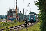 526 051 - 2025-08-14-006 Boren Lindaunis 526 051 wendet an der Lindaunisbrücke.