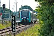 526 051 - 2025-08-14-007 Boren Lindaunis 526 051 wendet an der Lindaunisbrücke.