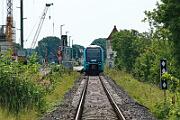526 051 - 2025-08-14-009 Boren Lindaunis 526 051 wendet an der Lindaunisbrücke.