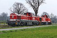 2021-04-10-043 Lippstadt Samstags fährt ein Bierzug von Warstein nach Lippstadt, der Gegenzug dann nach Warstein. Heute kommen die beiden Loks als Lz aus Warstein.