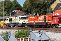 2024-09-01-003 Warstein 40 Jahre Eisenbahnfreunde Warstein mit Sonderfahrten. Hier startet die V200 zum Lohbusch.