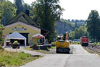 2024-08-31-020 Warstein Die Eisenbahnfreunde Warstein feiern am 1.9.24 ihr 40jähriges Bestehen. Ein paar Austellungsstücke stehen schon am Bahnhof, am Sonntag finden Sonderfahrten mit...